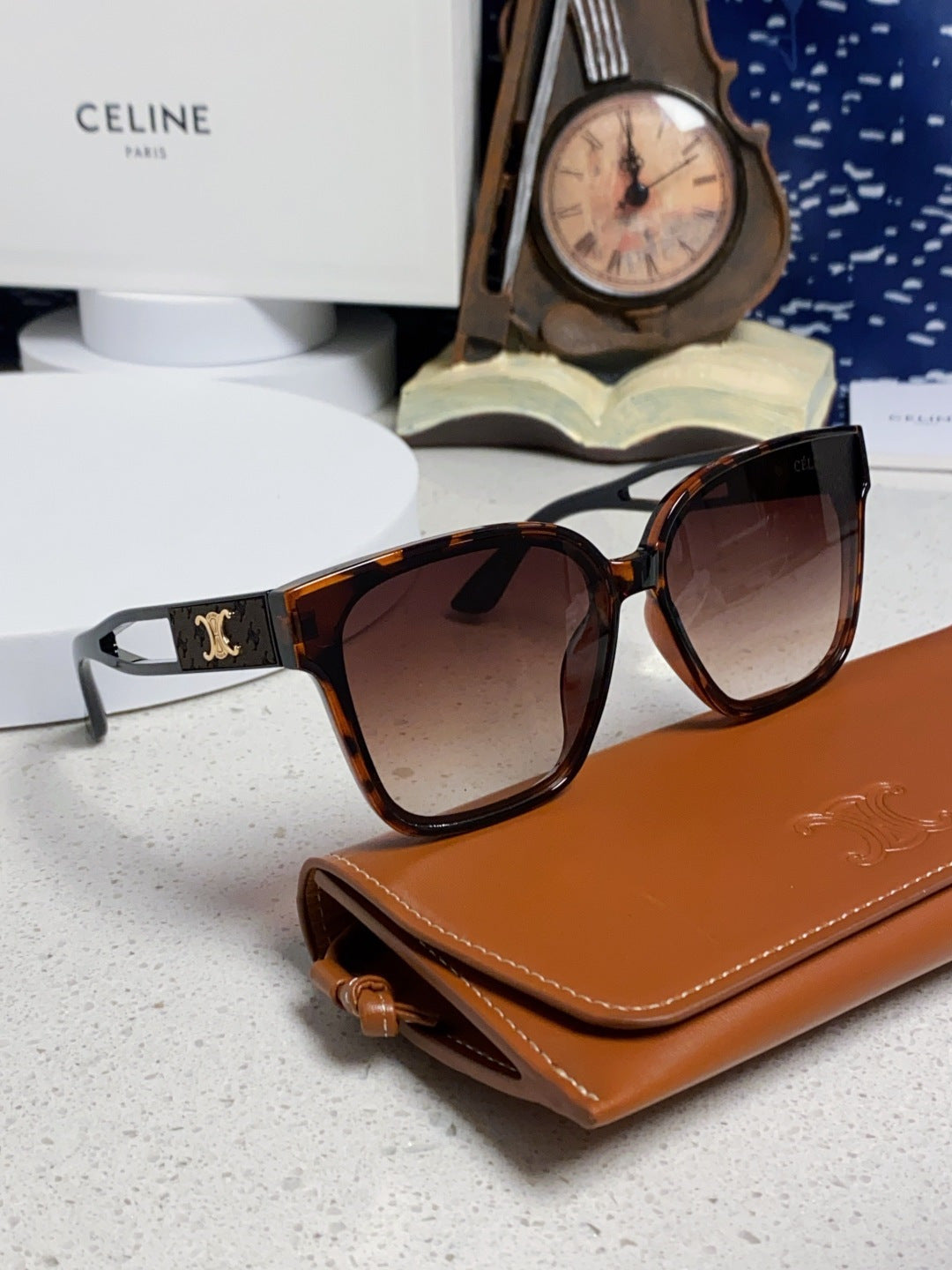 Celine Square Black Lens Sunglasses for Women - 415626 - detail image 9