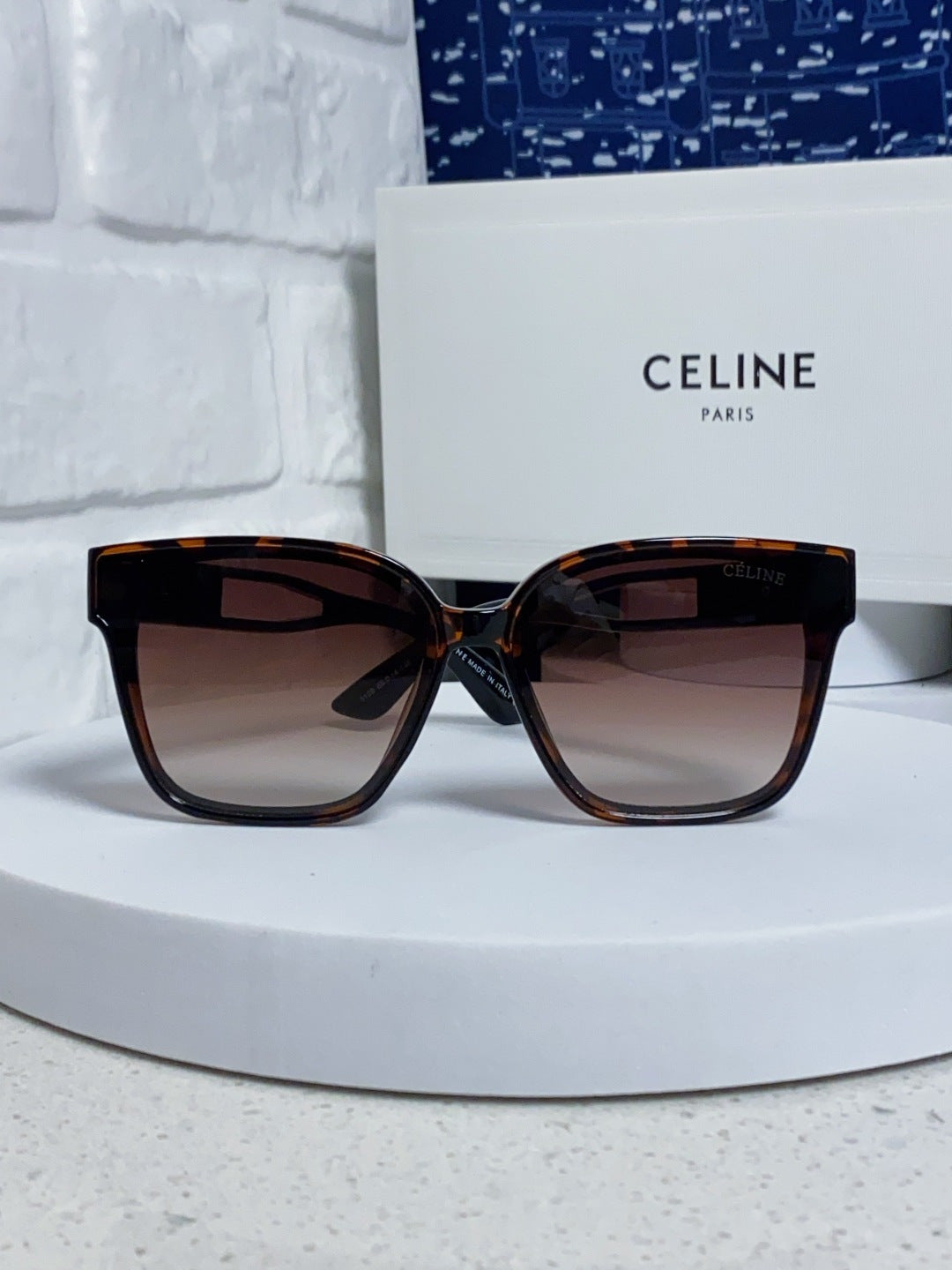 Celine Square Black Lens Sunglasses for Women - 449267