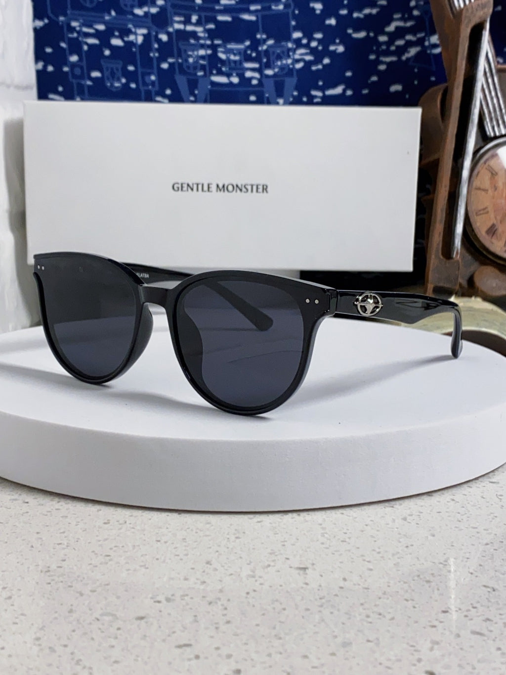 Gentle Monster TR1091 Round Black Lens Sunglasses for Men & Women - 416487