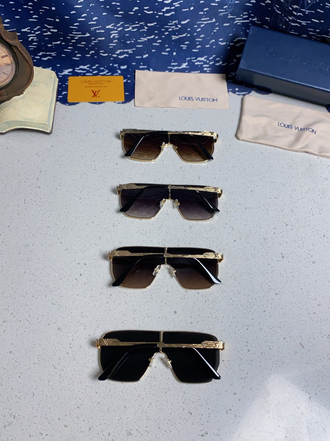 Louis Vuitton Square Gray Lens Sunglasses for Men & Women - detail image 11