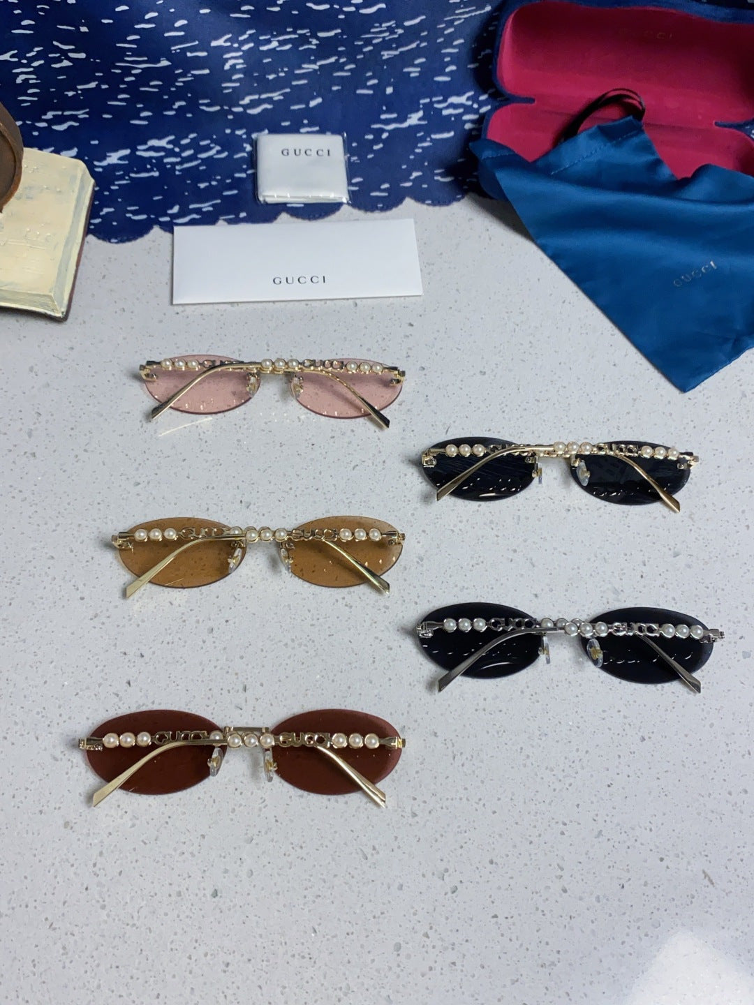 Gucci GG1922 Round Gold Lens Sunglasses for Men & Women - detail image 11