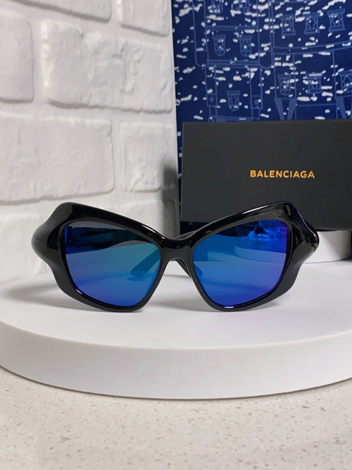 Balenciaga Oversized Blue Lens Sunglasses for Women - 358628 - detail image 2
