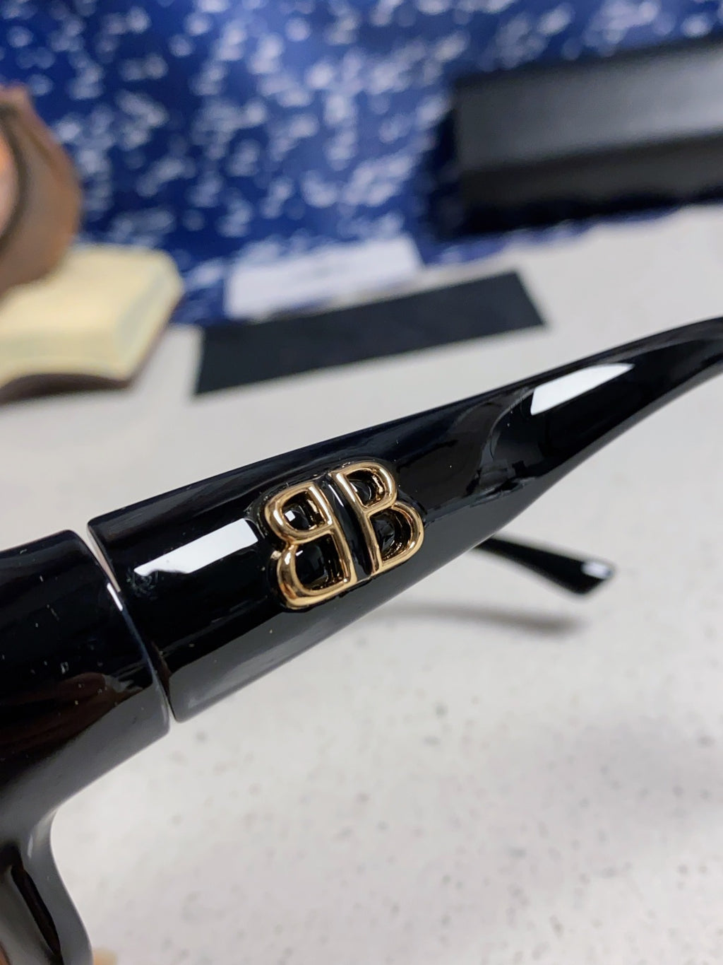 Balenciaga Oversized Blue Lens Sunglasses for Women - 358628 - detail image 7