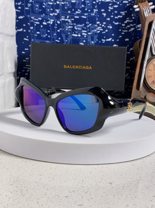 Balenciaga Oversized Blue Lens Sunglasses for Women - 358628