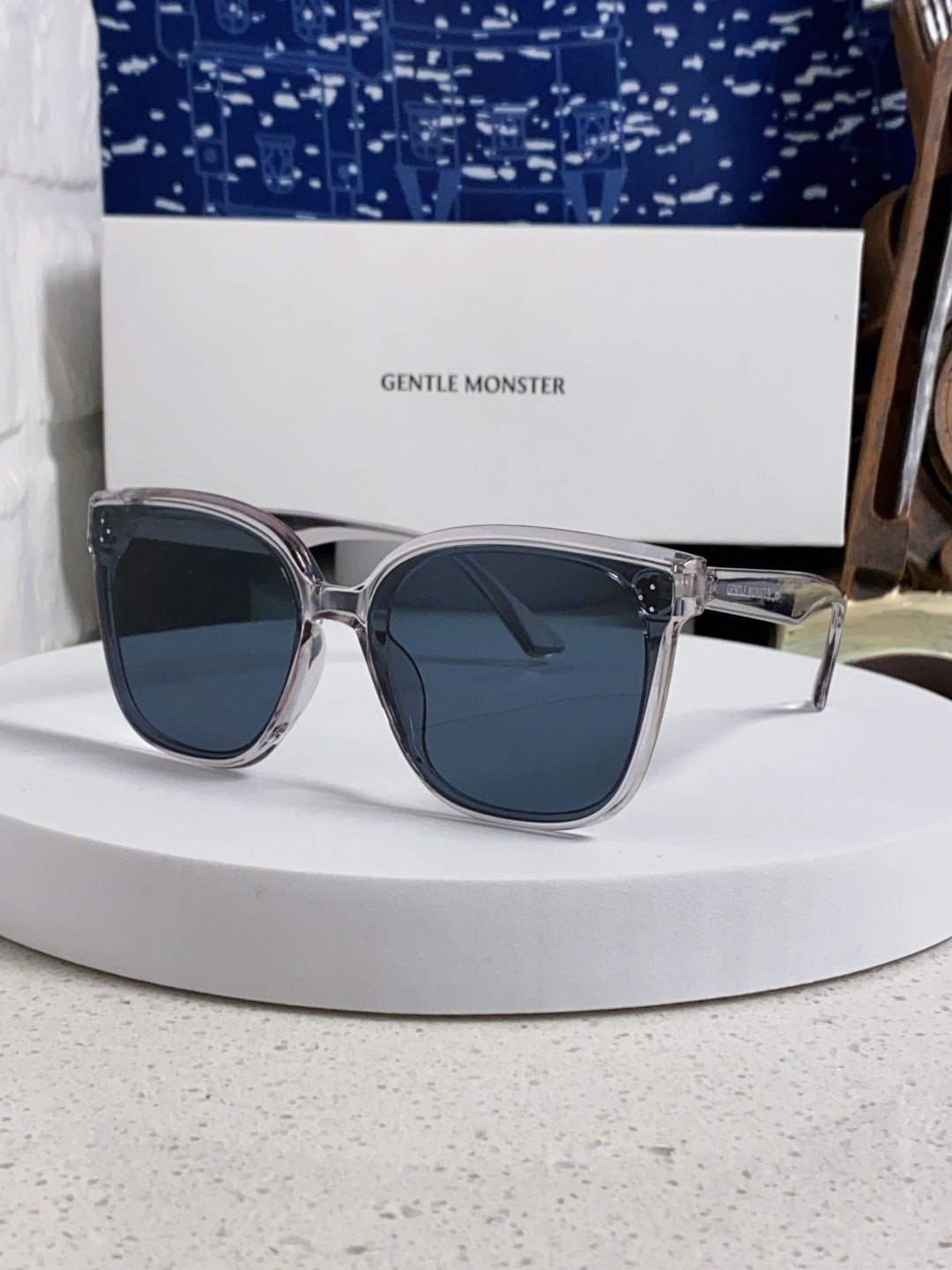Gentle Monster RICK Polarized Oversized Black Lens Sunglasses for Men - 132655