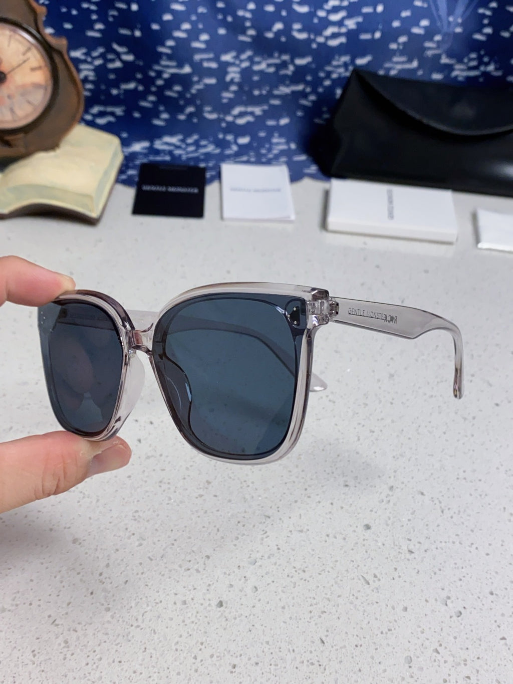 Gentle Monster RICK Polarized Oversized Black Lens Sunglasses for Men - 372609 - detail image 6