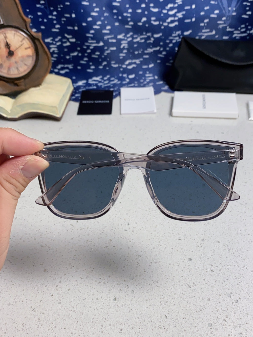 Gentle Monster RICK Polarized Oversized Black Lens Sunglasses for Men - 372609 - detail image 5