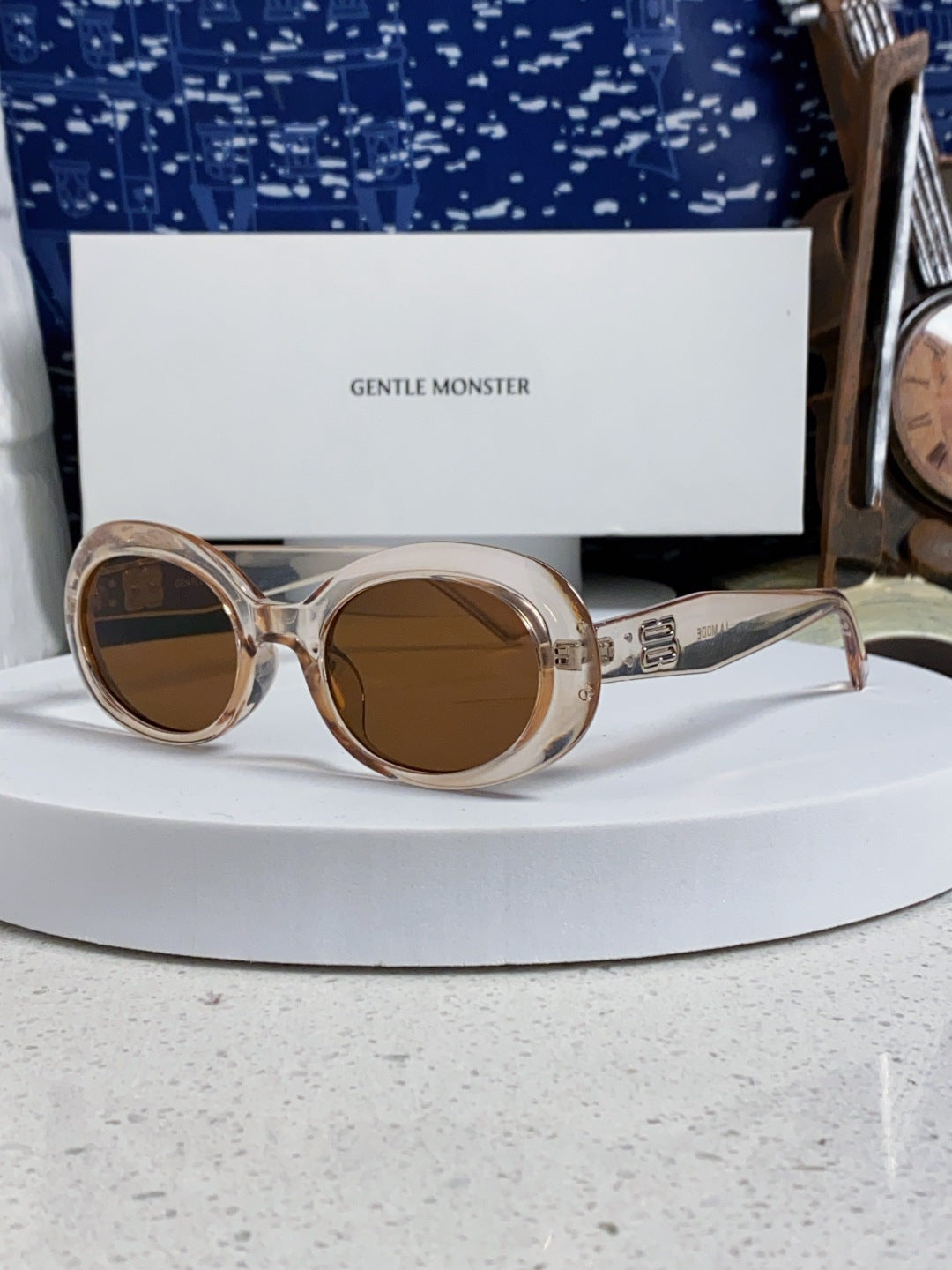 Gentle Monster Round Brown Lens Sunglasses for Men & Women - 399381