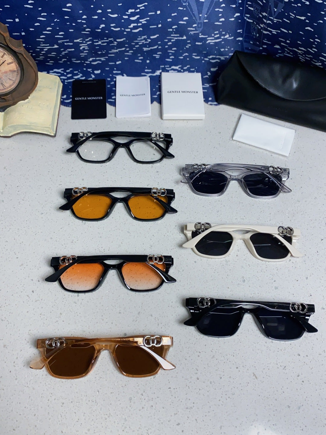 Gentle Monster XOXO Square Brown Lens Sunglasses for Men & Women - detail image 11