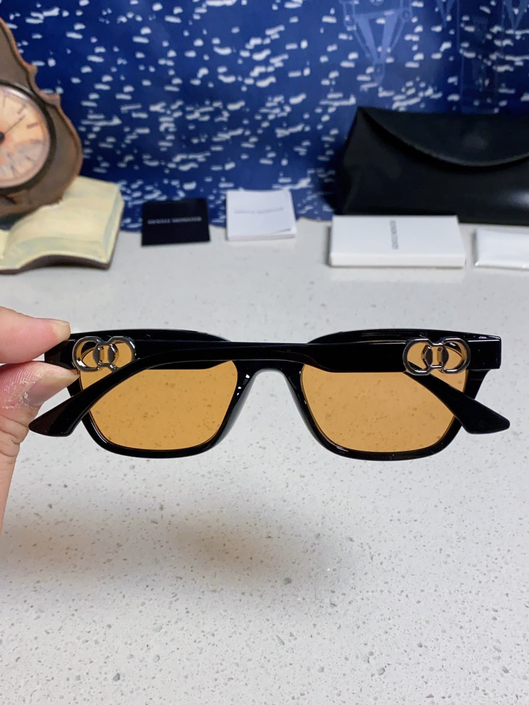 Gentle Monster XOXO Square Brown Lens Sunglasses for Men & Women - 158674 - detail image 5