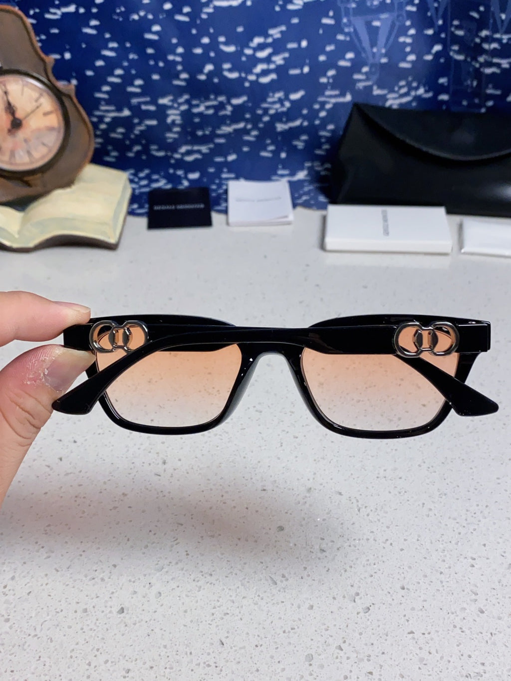 Gentle Monster XOXO Square Brown Lens Sunglasses for Men & Women - 416473 - detail image 5
