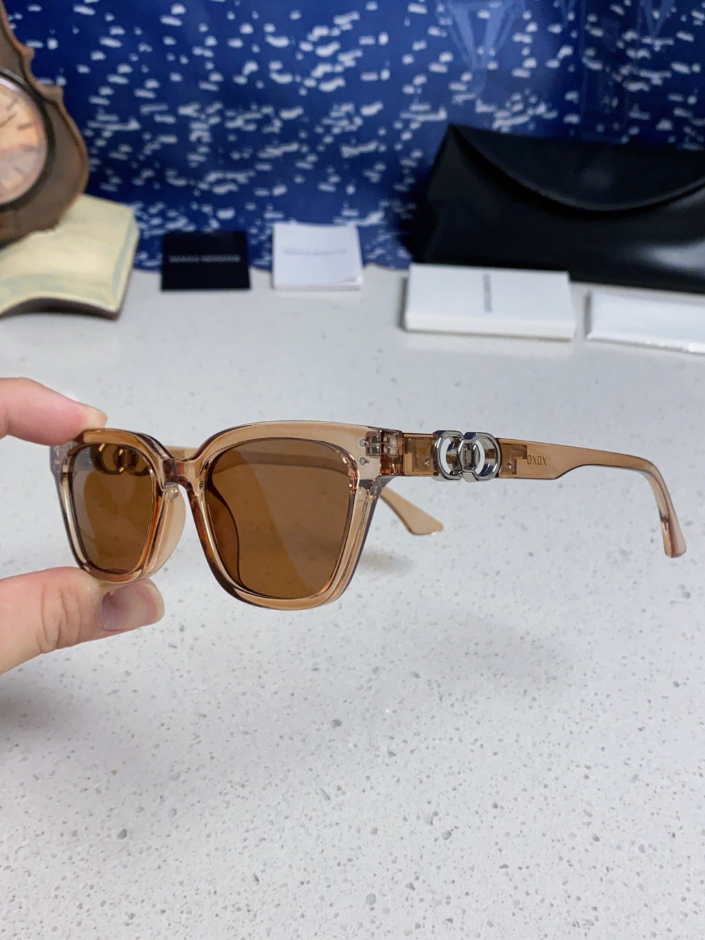 Gentle Monster XOXO Square Brown Lens Sunglasses for Men & Women - detail image 6