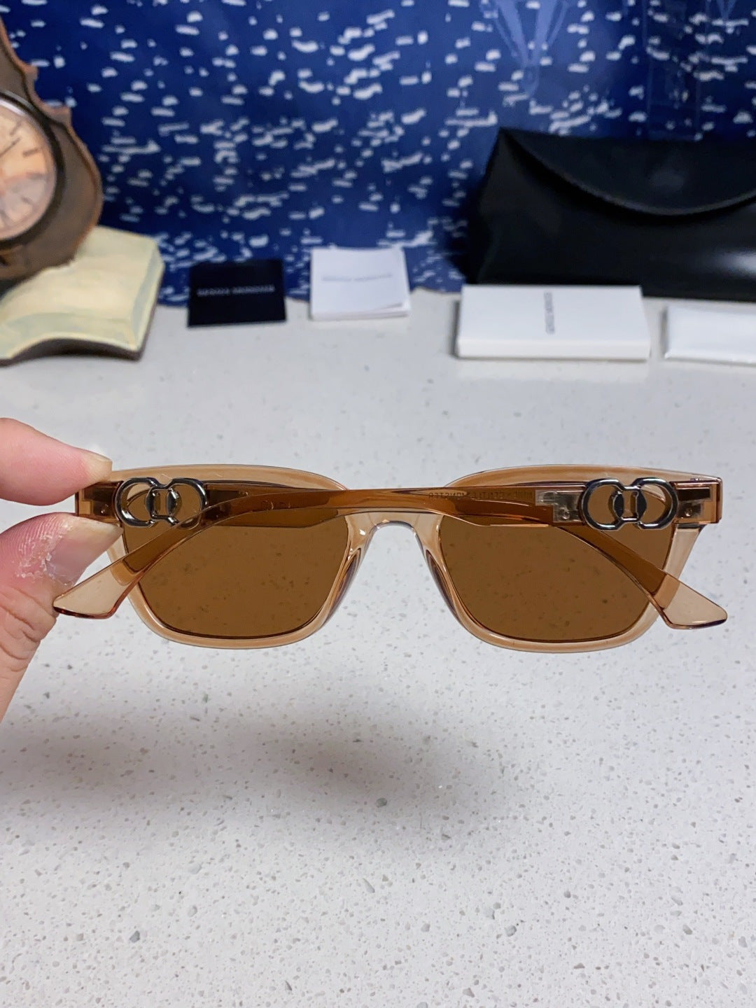 Gentle Monster XOXO Square Brown Lens Sunglasses for Men & Women - detail image 5