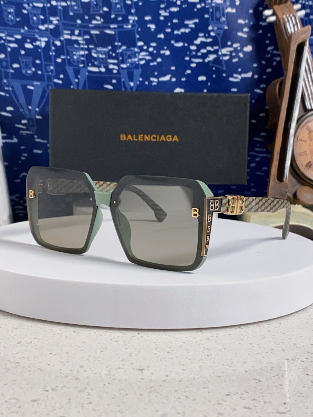 Balenciaga Square Gray Lens Sunglasses for Men & Women - 158570