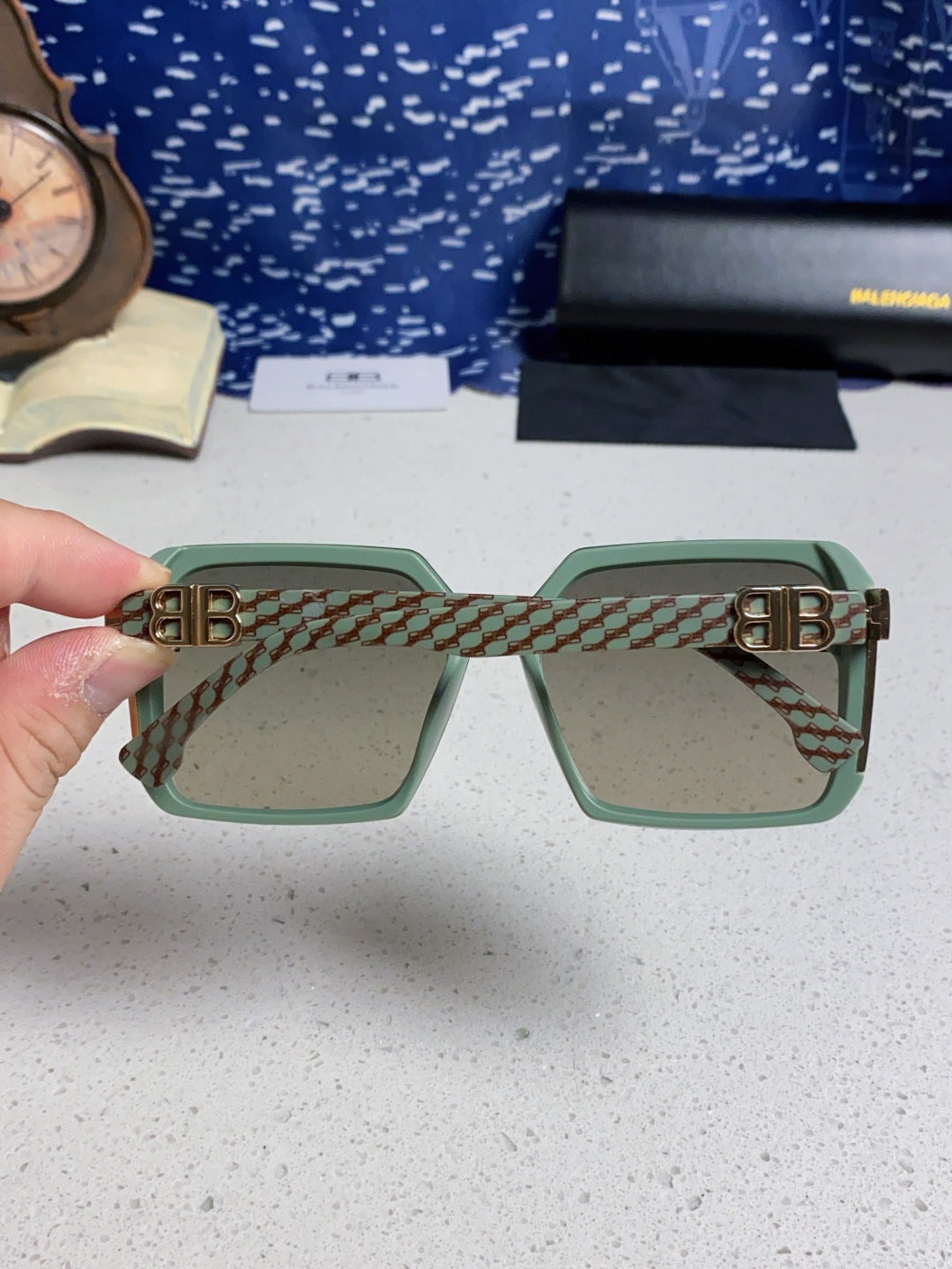 Balenciaga Square Gray Lens Sunglasses for Men & Women - 867209 - detail image 5