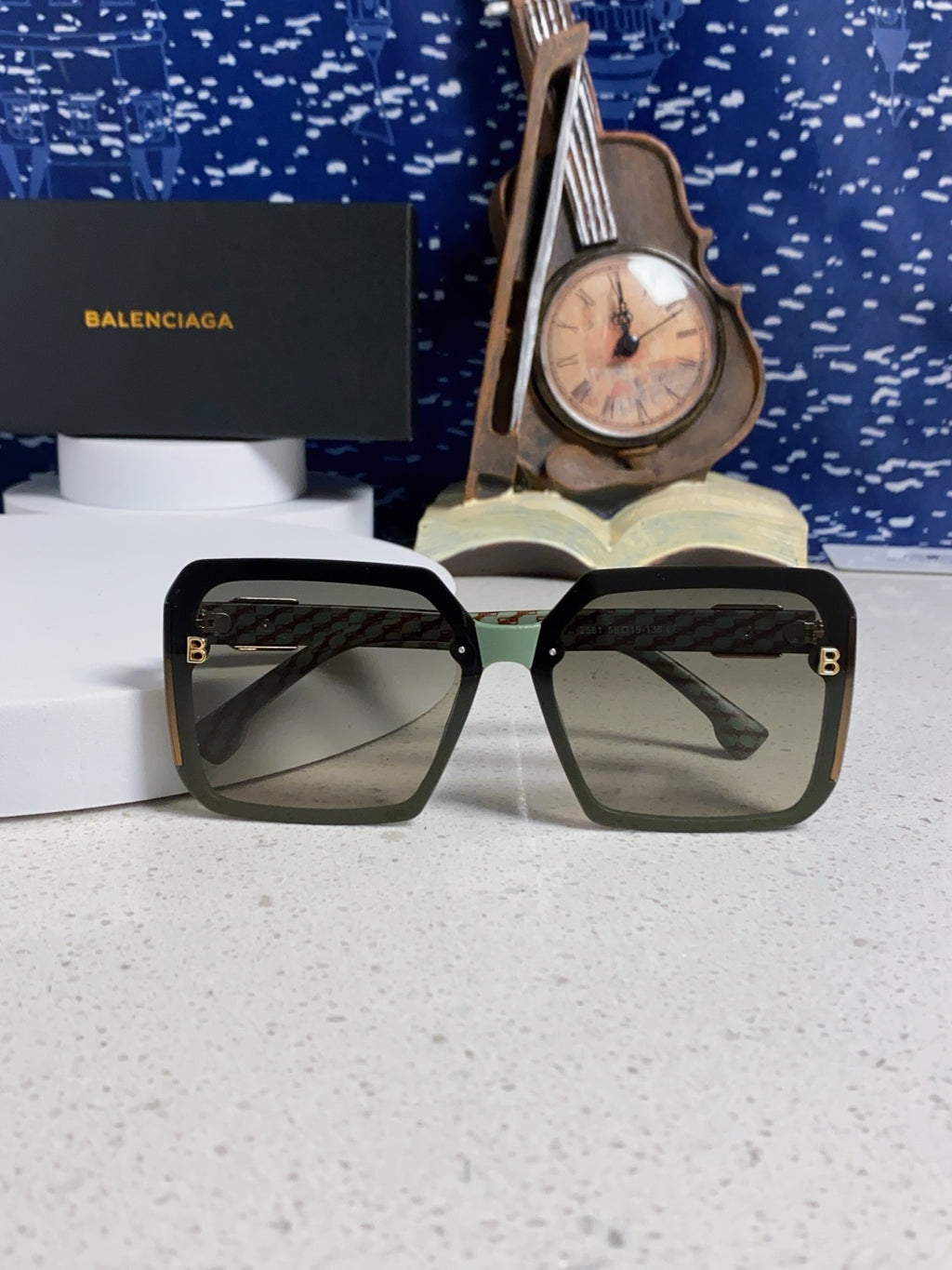 Balenciaga Square Gray Lens Sunglasses for Men & Women - 416111 - detail image 8