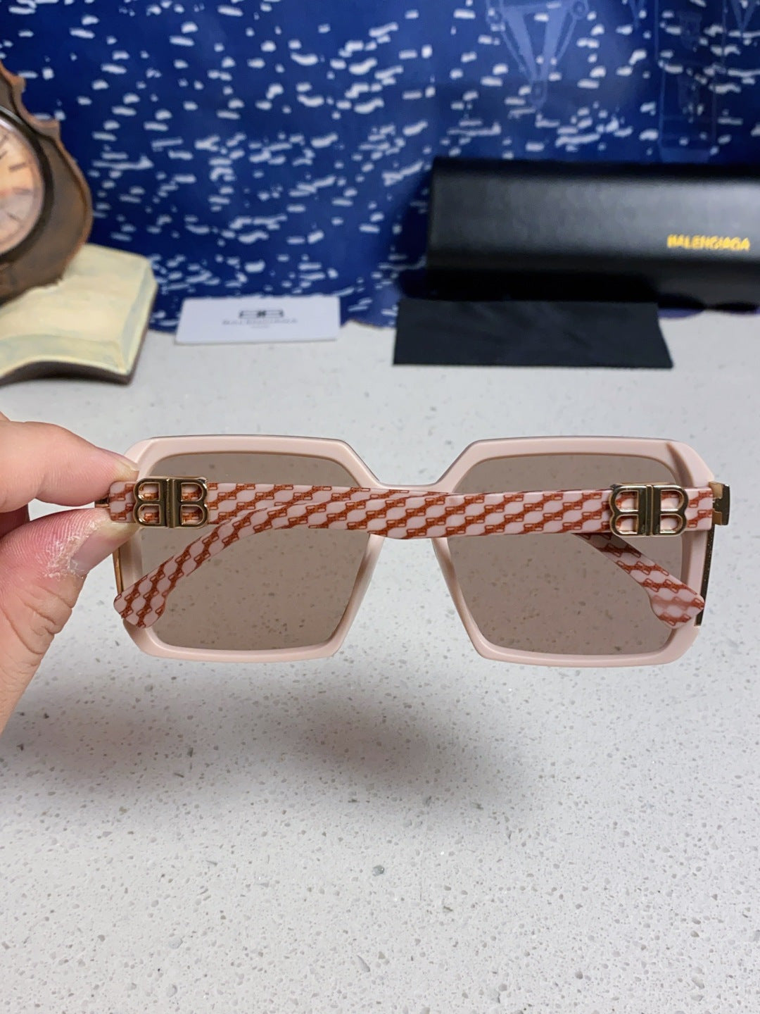 Balenciaga Square Red Lens Sunglasses for Men & Women - 867210 - detail image 5