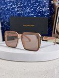 Balenciaga Square Red Lens Sunglasses for Men & Women - 416112