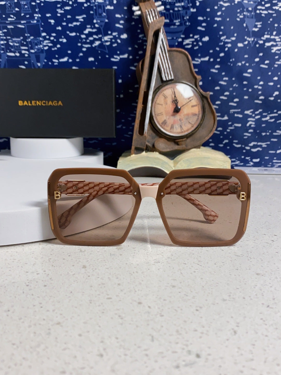 Balenciaga Square Red Lens Sunglasses for Men & Women - 416112 - detail image 8
