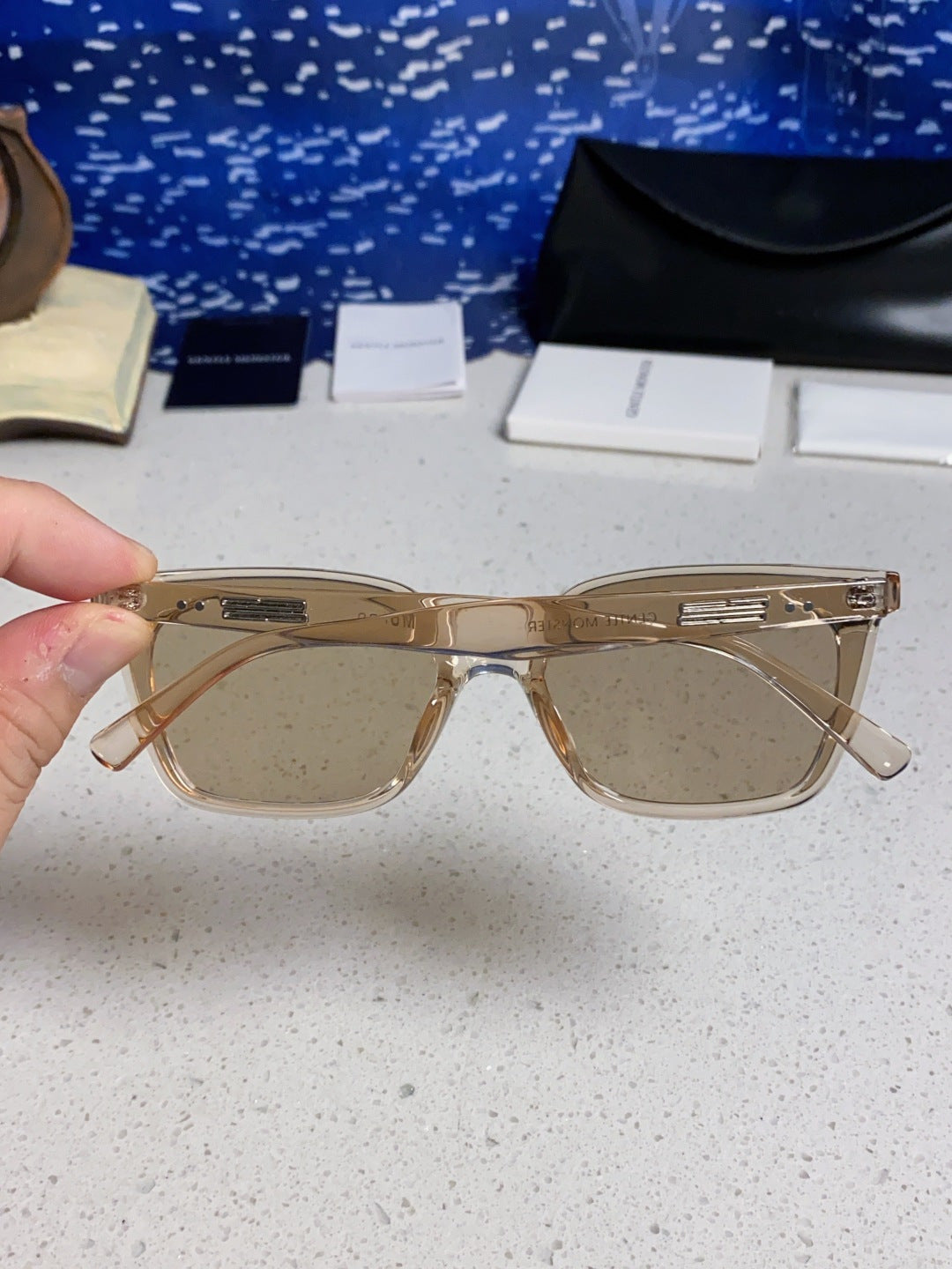 Gentle Monster MONDO Square Brown Lens Sunglasses for Men & Women - 488065 - detail image 5