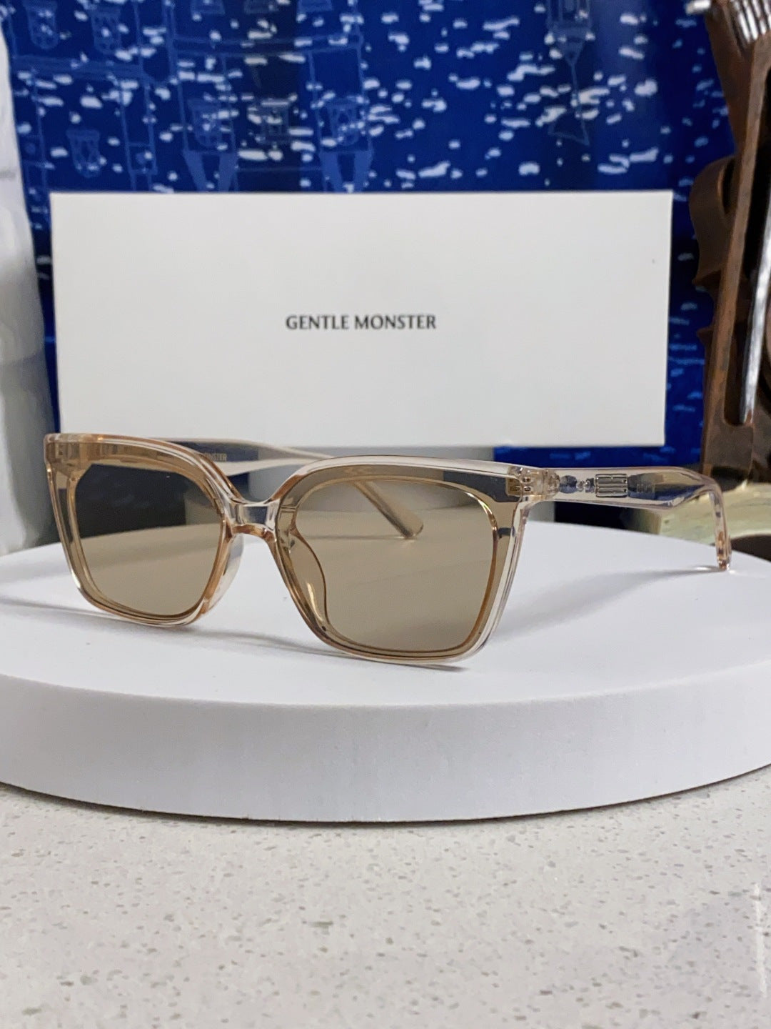 Gentle Monster MONDO Square Brown Lens Sunglasses for Men & Women - 488065