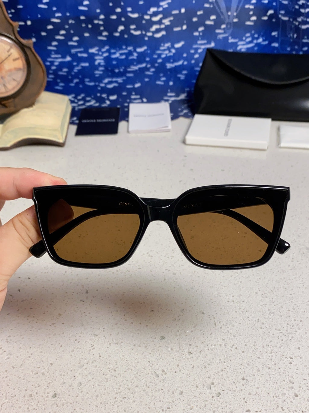 Gentle Monster MONDO Square Brown Lens Sunglasses for Men & Women - detail image 4