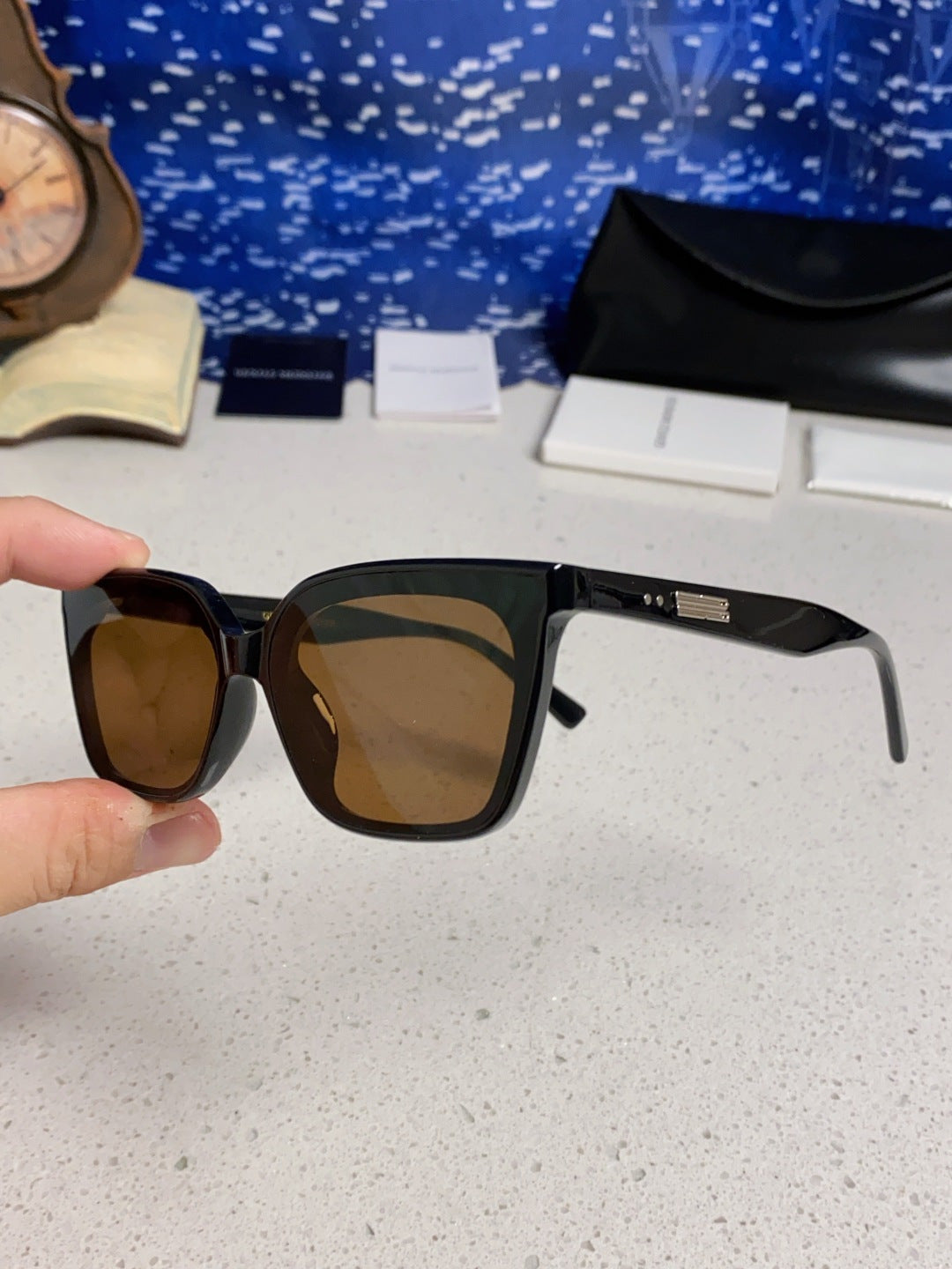 Gentle Monster MONDO Square Brown Lens Sunglasses for Men & Women - detail image 6
