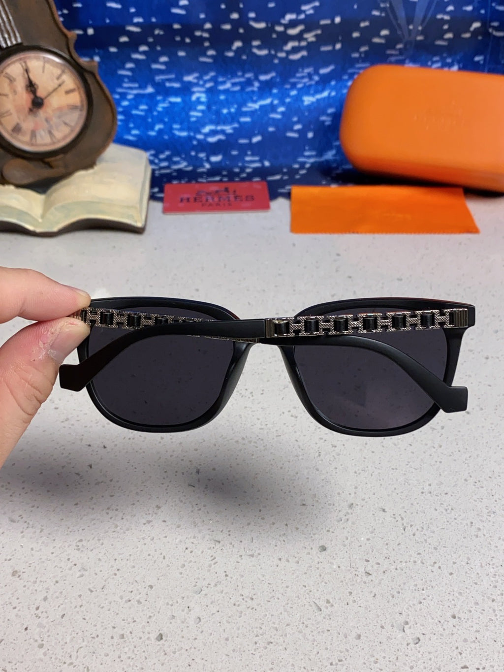 Hermès Fashion Black Lens Sunglasses for Women - 358935 - detail image 5