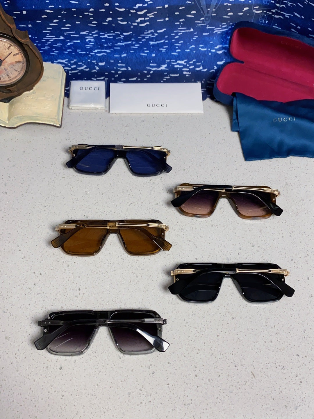 Gucci Metal Aviator Brown Lens Sunglasses for Men & Women - detail image 11