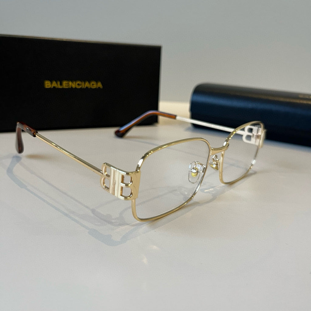 Balenciaga Rectangular Silver Lens Sunglasses for Men & Women - 382931