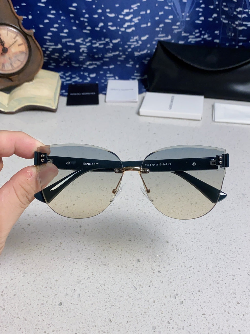 Gentle Monster 8194 Lightweight Rimless Silver Lens Sunglasses for Wo - 372622 - detail image 4