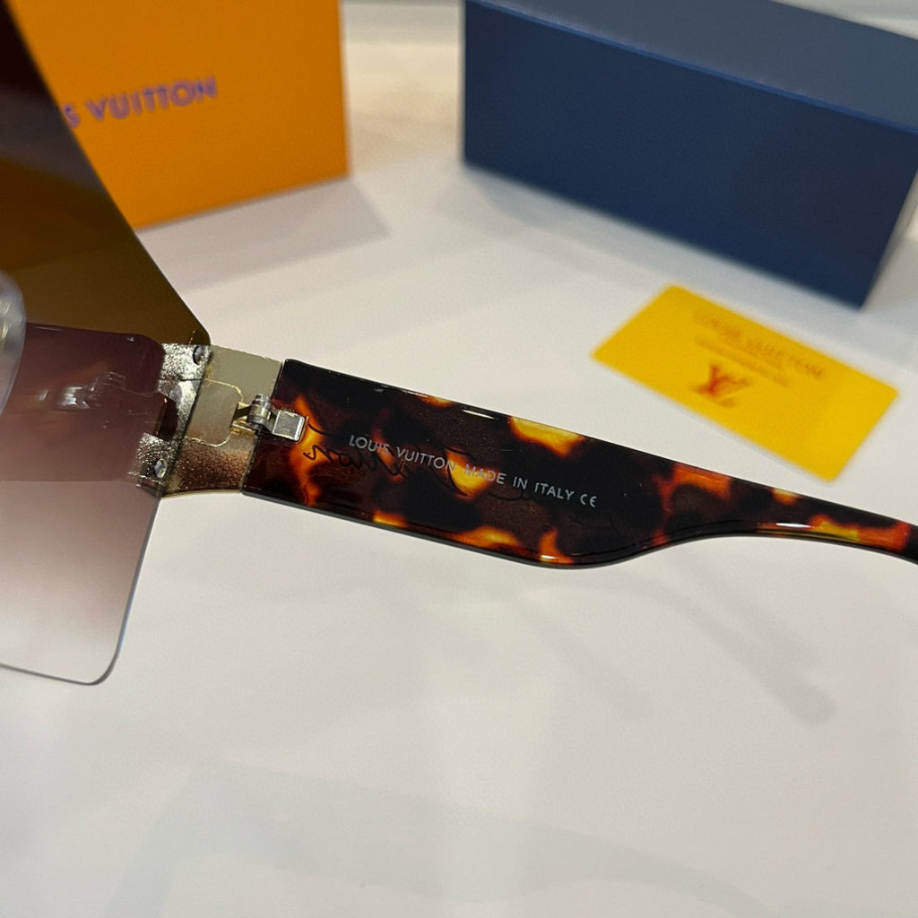 Louis Vuitton Metal Aviator Brown Lens Sunglasses for Men & Women - 448585 - detail image 5