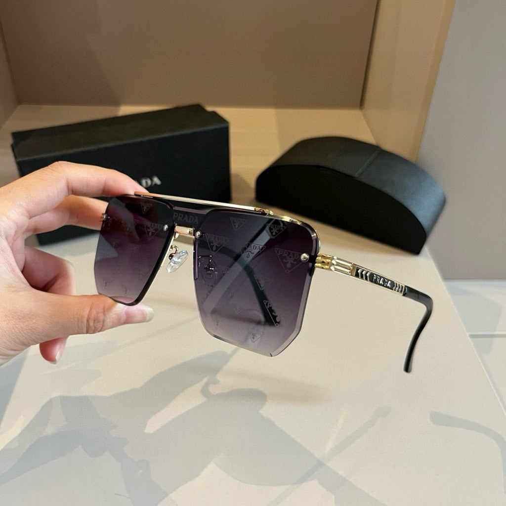 Prada Polarized Fashion Gold Lens Sunglasses for Men - 398906 - detail image 4