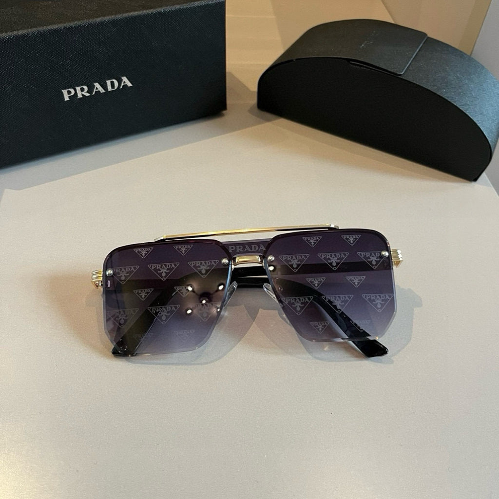 Prada Polarized Fashion Gold Lens Sunglasses for Men - 432077 - detail image 5