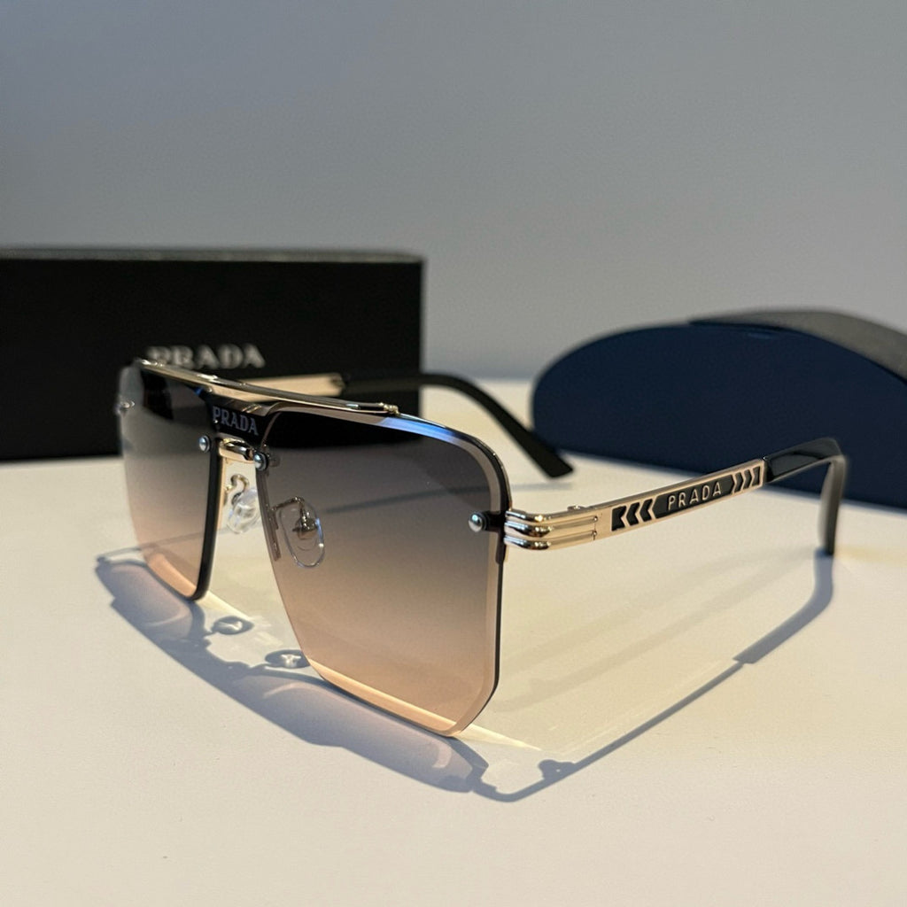 Prada Polarized Fashion Brown Lens Sunglasses for Men - 432078 - detail image 3