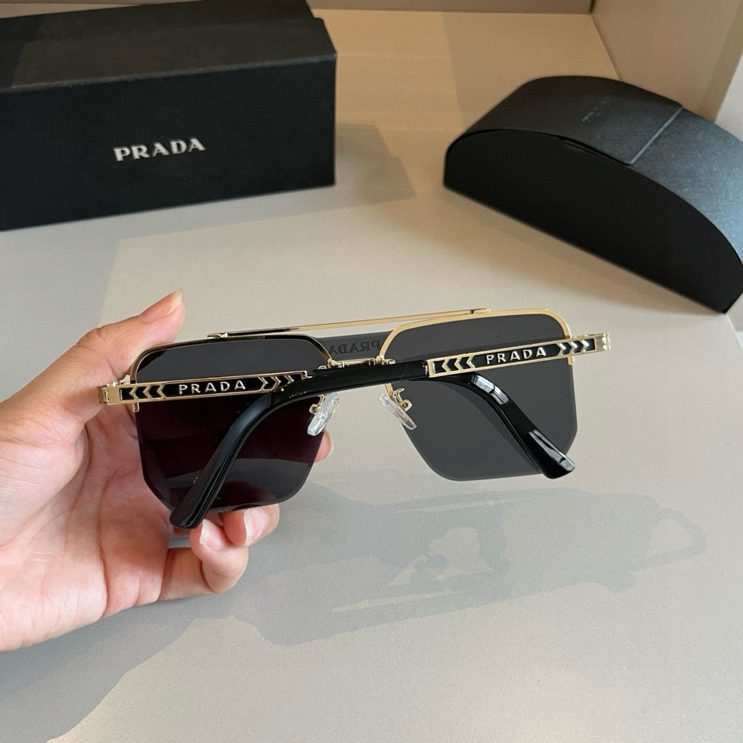 Prada Polarized Fashion Gold Lens Sunglasses for Men - 432079 - detail image 9