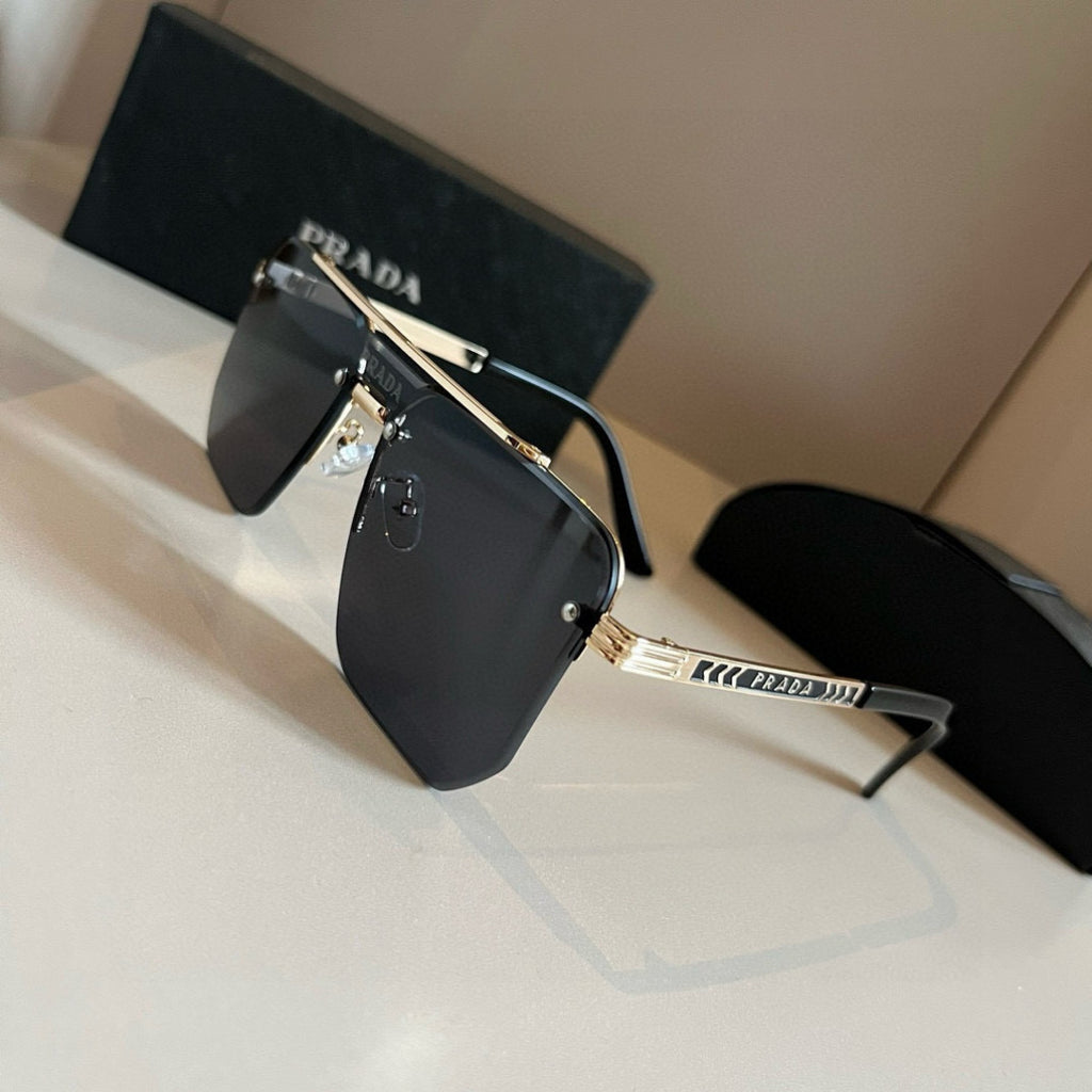 Prada Polarized Fashion Gold Lens Sunglasses for Men - 398907 - detail image 2