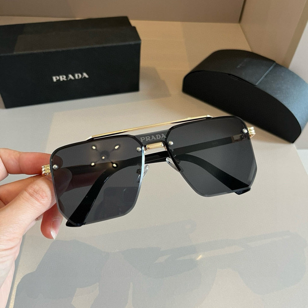 Prada Polarized Fashion Gold Lens Sunglasses for Men - 398907 - detail image 6