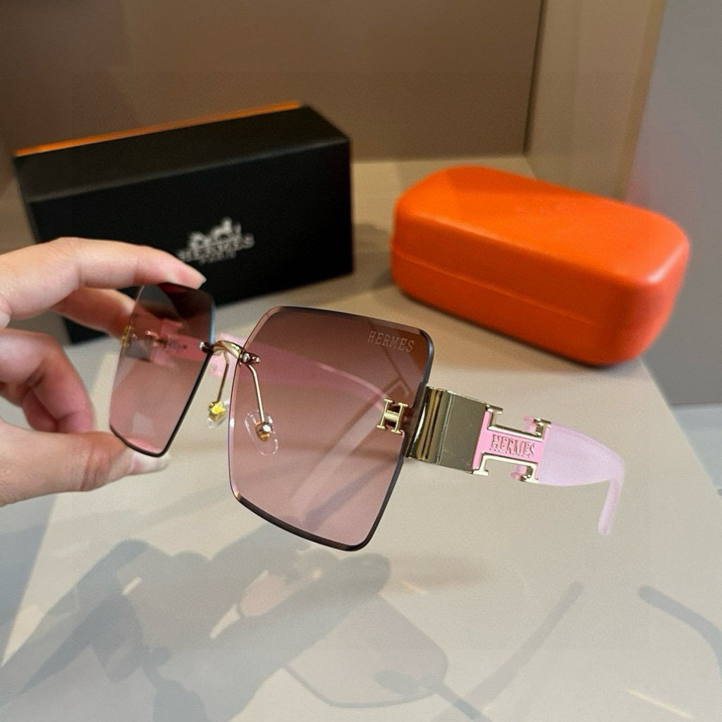 Hermès Oversized Red Lens Sunglasses for Women - detail image 8