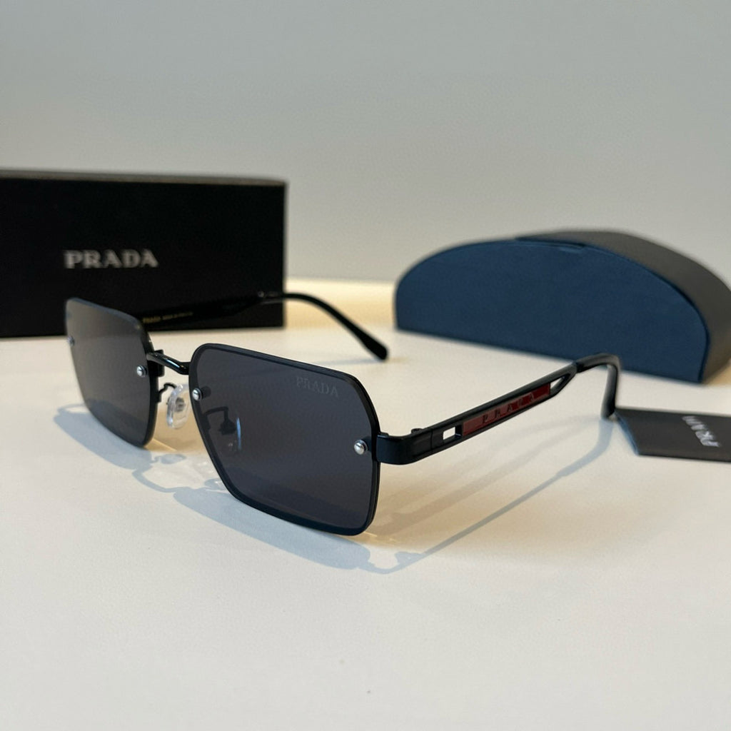 Prada Polarized Fashion Black Lens Sunglasses for Men - 449413 - detail image 3