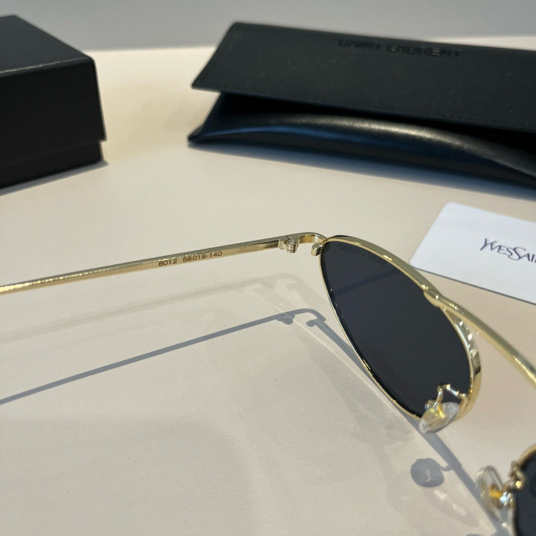 Saint Laurent Metal Cat-Eye Silver Lens Sunglasses for Men & Women - 431903 - detail image 9