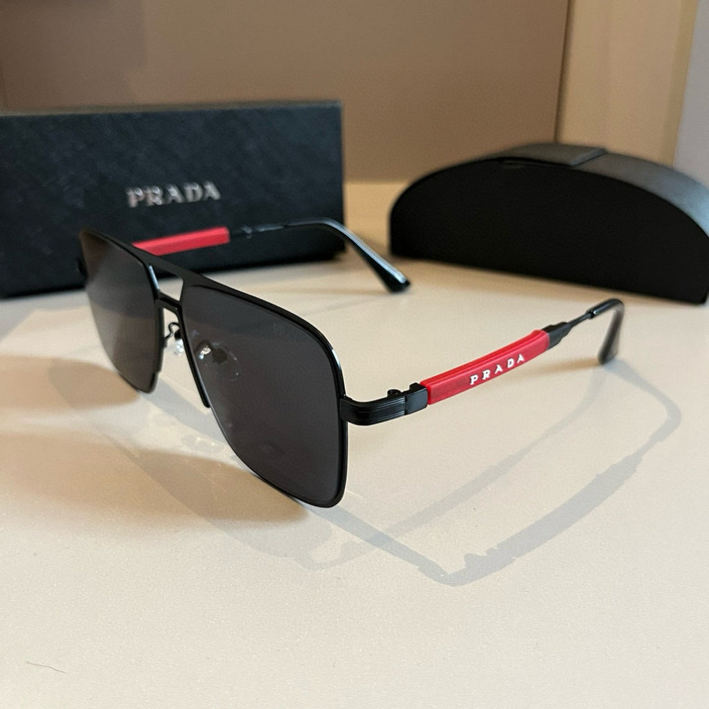 Prada Polarized Fashion Gold Lens Sunglasses for Men - 432056 - detail image 3