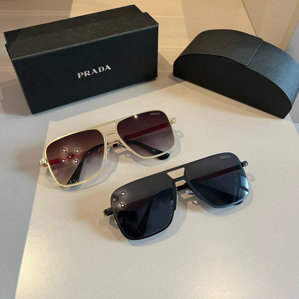 Prada Polarized Fashion Gold Lens Sunglasses for Men - 432056 - detail image 10