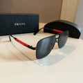 Prada Polarized Fashion Gold Lens Sunglasses for Men - 432056