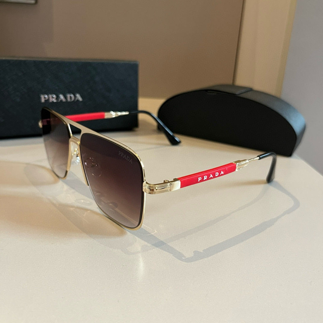 Prada Polarized Fashion Gold Lens Sunglasses for Men - 432057 - detail image 3
