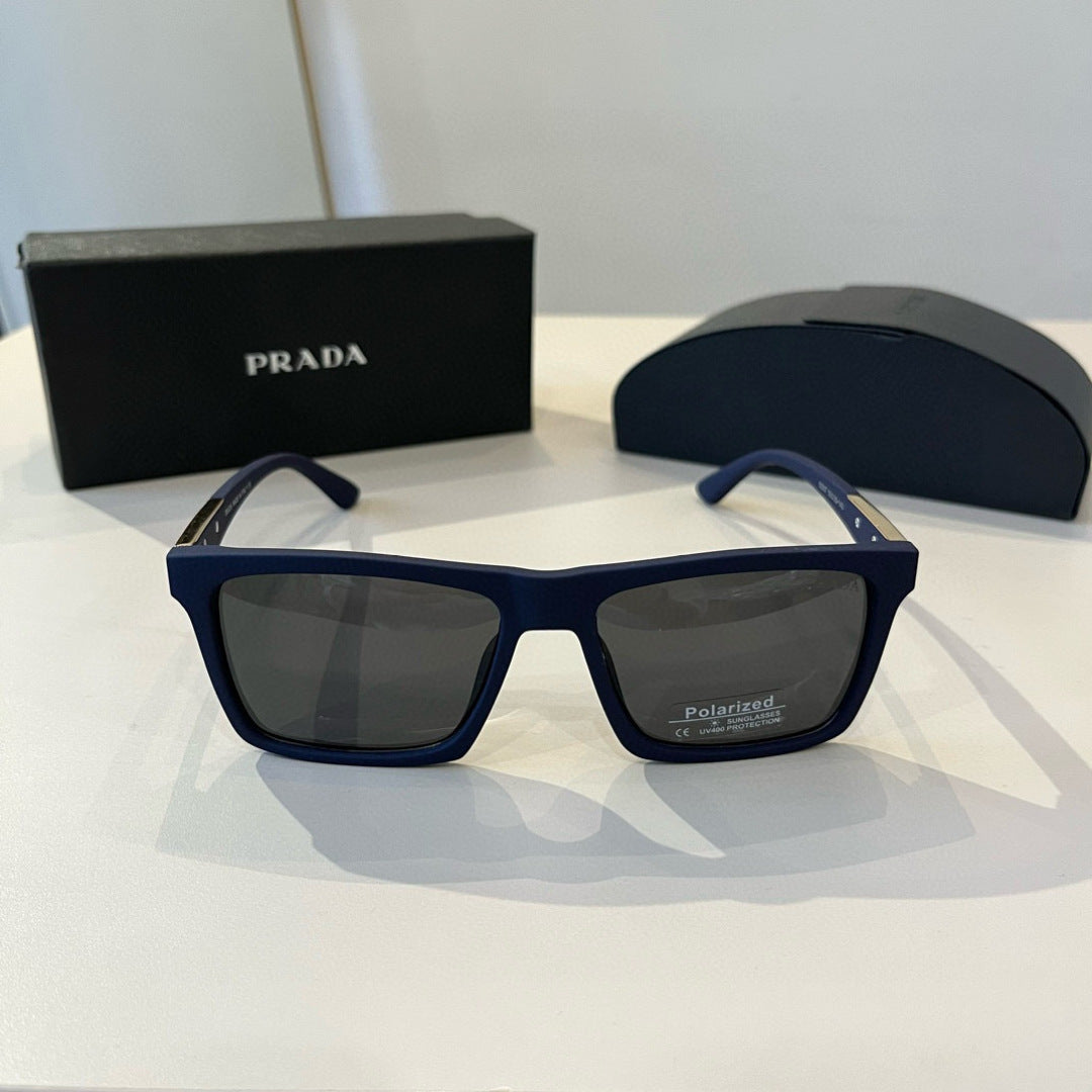 Prada Polarized Fashion Black Lens Sunglasses for Men - detail image 2