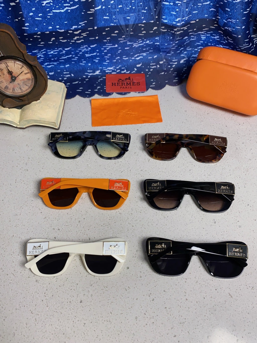 Hermès Cat-Eye Silver Lens Sunglasses for Men & Women - 358936 - detail image 10