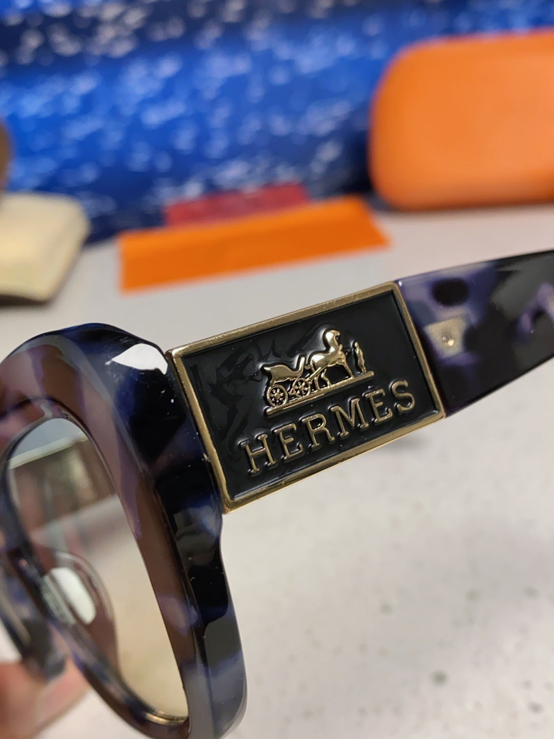 Hermès Cat-Eye Silver Lens Sunglasses for Men & Women - 488103 - detail image 7