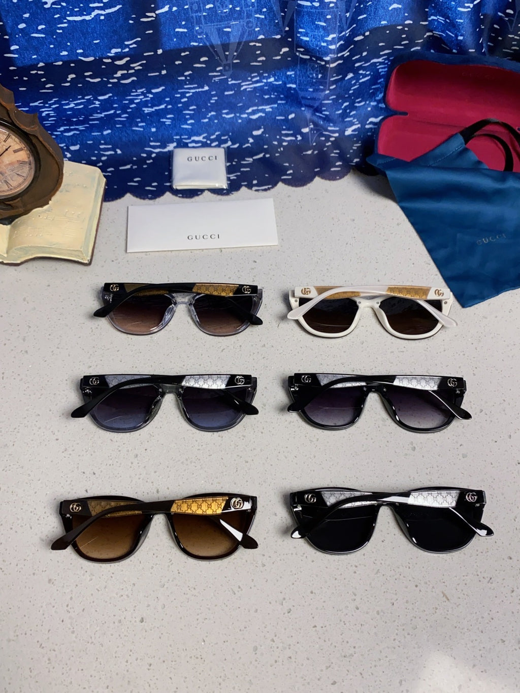 Gucci Cat-Eye Gray Lens Sunglasses for Men & Women - detail image 11