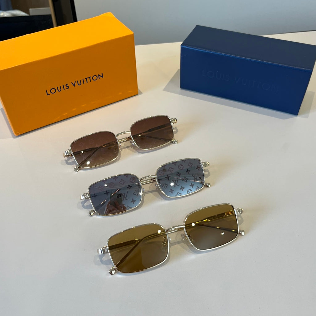 Louis Vuitton Metal Fashion Brown Lens Sunglasses for Men & Women - detail image 11